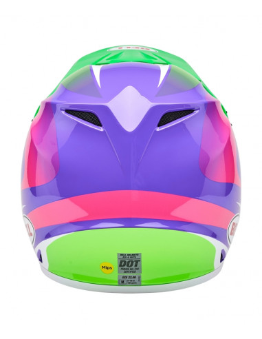 Casque BELL MX-9 Mips - Jackal Gloss Hi-Viz Green/Purple