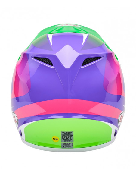 Casque BELL MX-9 Mips - Jackal Gloss Hi-Viz Green/Purple