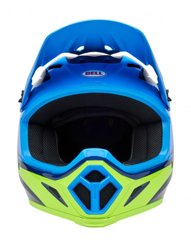 Casque BELL MX-9 Mips - Jackal Gloss Blue/Hi-Viz Yellow