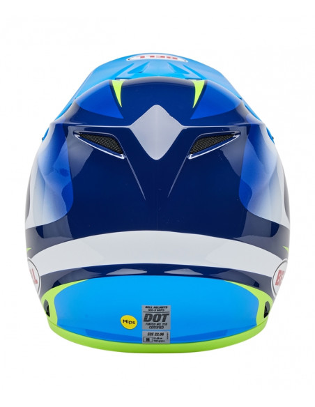 Casque BELL MX-9 Mips - Jackal Gloss Blue/Hi-Viz Yellow