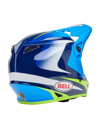 Casque BELL MX-9 Mips - Jackal Gloss Blue/Hi-Viz Yellow