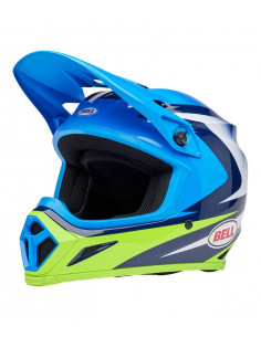 Casque BELL MX-9 Mips - Jackal Gloss Blue/Hi-Viz Yellow 2
