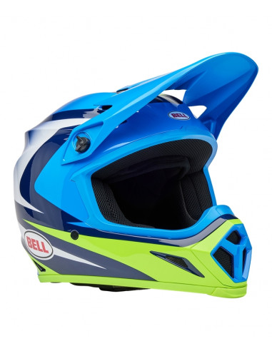 Casque BELL MX-9 Mips - Jackal Gloss Blue/Hi-Viz Yellow