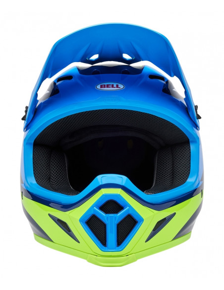 Casque BELL MX-9 Mips - Jackal Gloss Blue/Hi-Viz Yellow