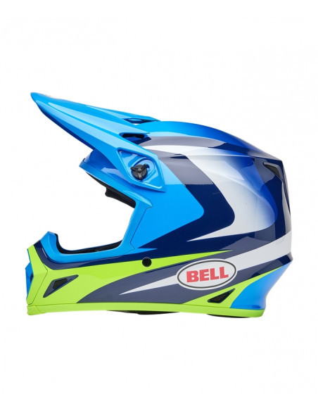 Casque BELL MX-9 Mips - Jackal Gloss Blue/Hi-Viz Yellow