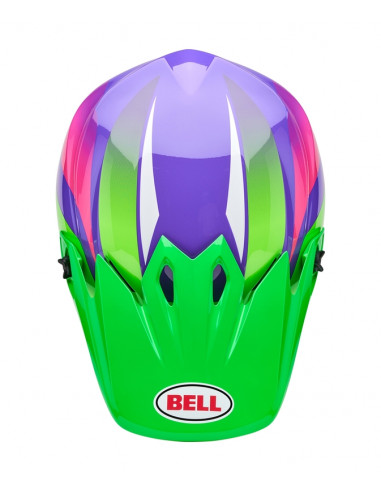 Casque BELL MX-9 Mips - Jackal Gloss Hi-Viz Green/Purple
