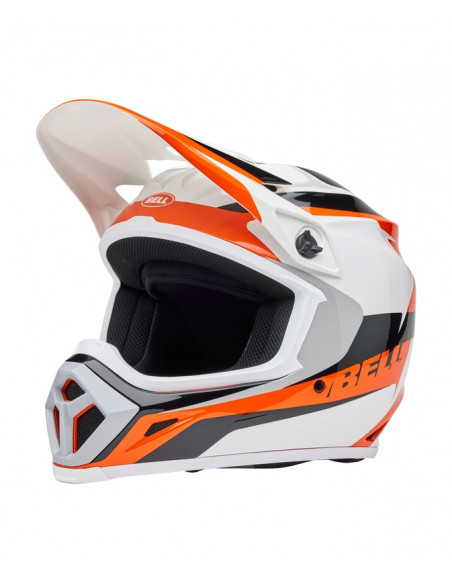 Casque BELL MX-9 Mips - Rift Gloss Orange/White
