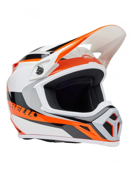 Casque BELL MX-9 Mips - Rift Gloss Orange/White