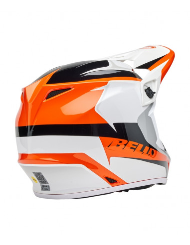 Casque BELL MX-9 Mips - Rift Gloss Orange/White