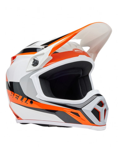 Casque BELL MX-9 Mips - Rift Gloss Orange/White