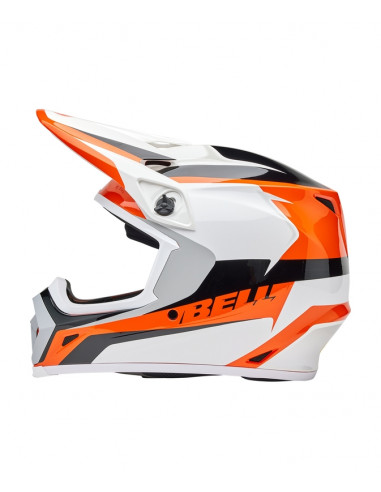 Casque BELL MX-9 Mips - Rift Gloss Orange/White