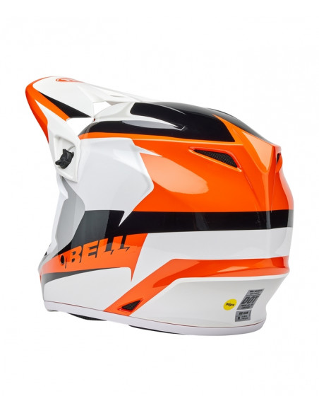 Casque BELL MX-9 Mips - Rift Gloss Orange/White