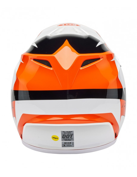 Casque BELL MX-9 Mips - Rift Gloss Orange/White
