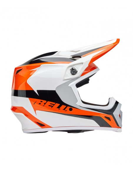 Casque BELL MX-9 Mips - Rift Gloss Orange/White