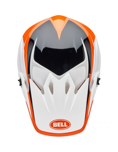 Casque BELL MX-9 Mips - Rift Gloss Orange/White