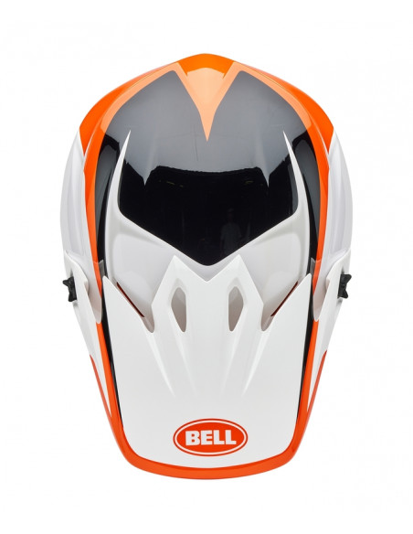 Casque BELL MX-9 Mips - Rift Gloss Orange/White