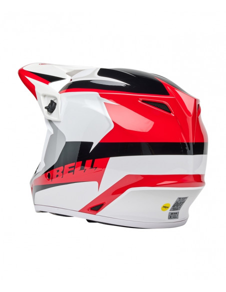 Casque BELL MX-9 Mips - Rift Gloss Red/White