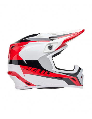 Casque BELL MX-9 Mips - Rift Gloss Red/White