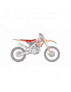 Housse de selle BLACKBIRD Double Grip 3 rouge/noir Honda CRF450R 2