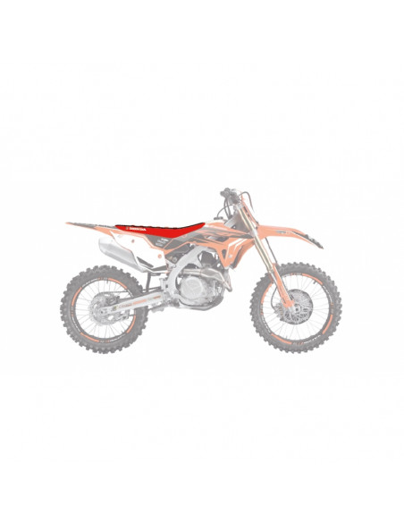 Housse de selle BLACKBIRD Double Grip 3 rouge/noir Honda CRF450R
