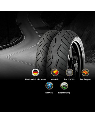Pneu CONTINENTAL CONTIROADATTACK 3 130/80 R 17 M/C 65V TL
