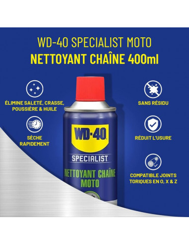 Kit d'entretien de chaîne WD-40 Specialist - 2x Spray 400ml