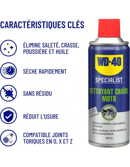 Kit d'entretien de chaîne WD-40 Specialist - 2x Spray 400ml