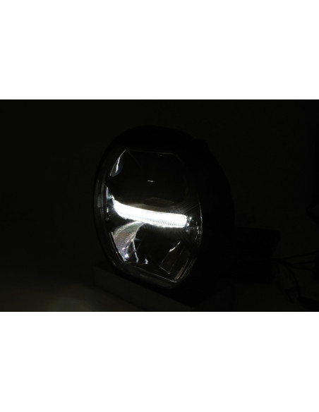 KOSO LED Headlight, Black, Side Mount
