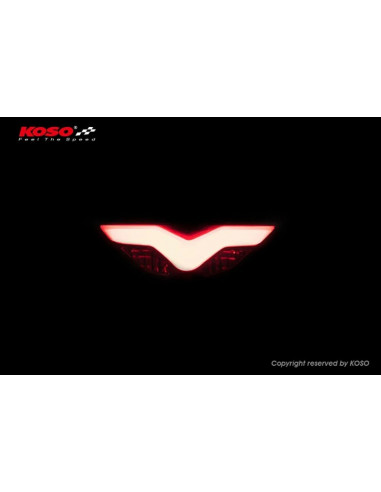 KOSO Led-Taillight, Red GT-03, e-mark.