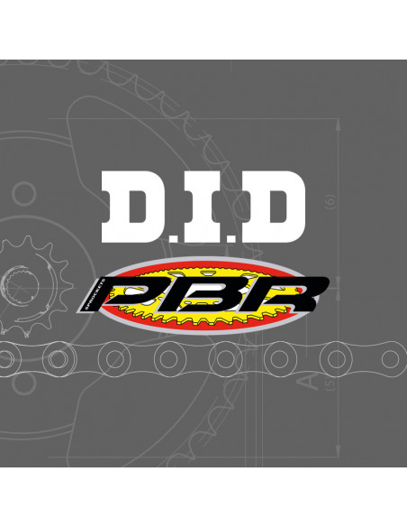 Kit chaîne DID/PBR 420D 11/58 (Ratio OEM) renforcé - couronne en aluminium ultra-léger