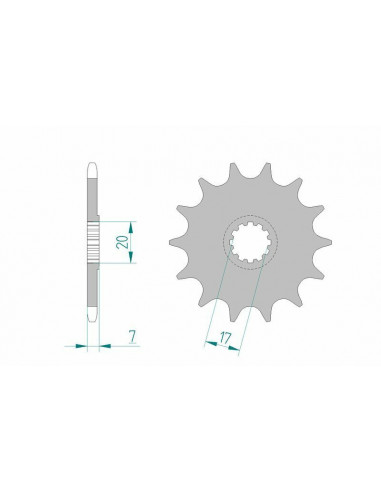 Kit chaîne AFAM A420M 11/58 - couronne standard