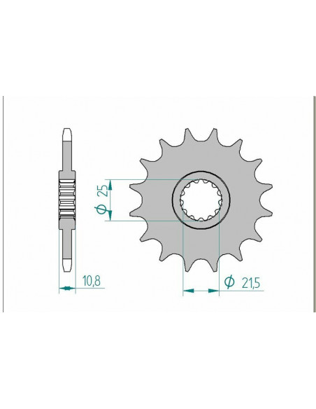 Kit chaîne AFAM 520XMR3 15/46 standard - couronne standard