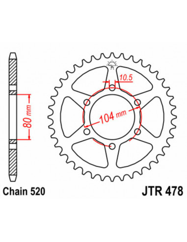 Kit chaîne DID/JT 520VX3 14/43 standard - couronne standard
