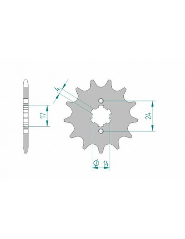 Kit chaîne AFAM A420M 11/53 - couronne standard