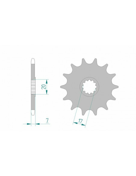 Kit chaîne AFAM A420M 11/58 - couronne standard