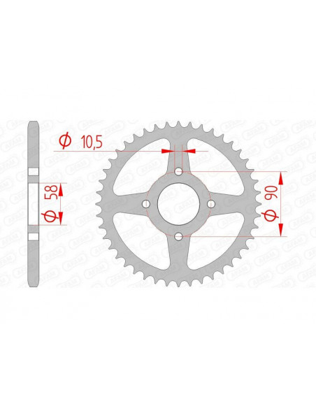 Kit chaîne AFAM 520XLR2 13/41 standard - couronne standard