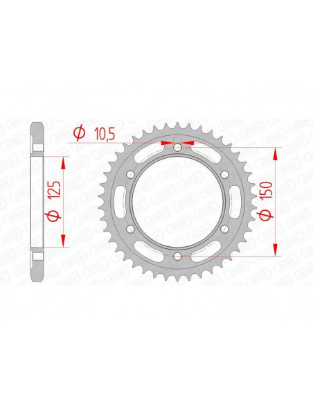 Kit chaîne AFAM 525XHR3 16/42 standard - couronne standard