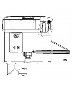 Reservoir for master cylinder Brembo 90º exit flat big hole fixing smoked 2