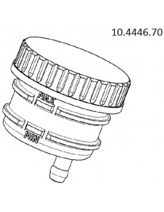 Reservoir for master cylinder Brembo strait exit clamp fixing 2