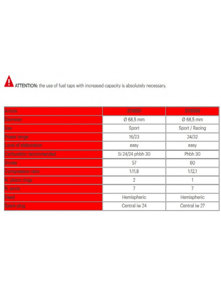 Kit cylindre MALOSSI ø68,5mm