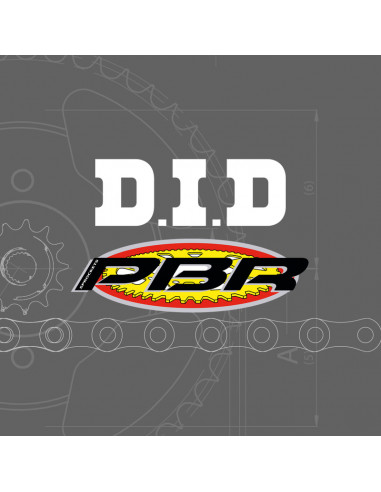 Kit chaîne DID/PBR 428HD 13/62 standard - couronne standard