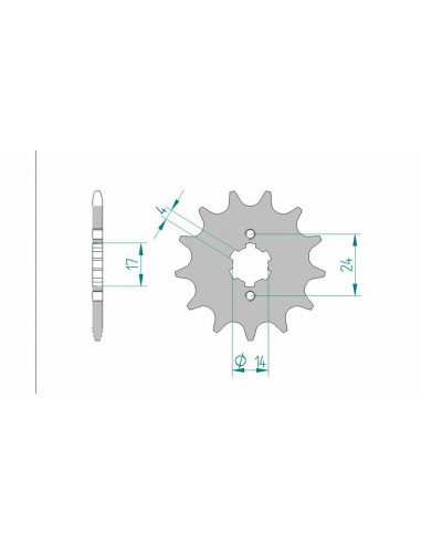 Kit chaîne AFAM 420M 11/53 renforcé - couronne standard