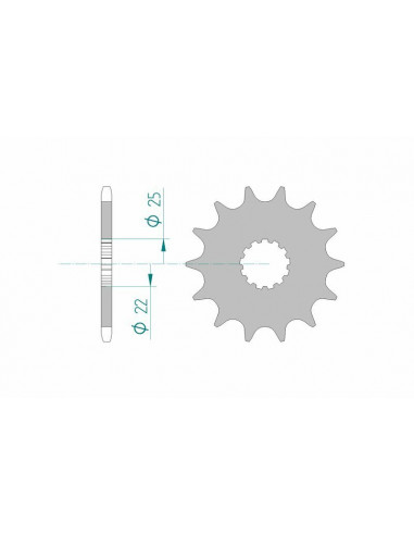 Kit chaîne AFAM 520XMR3 15/37 standard - couronne standard