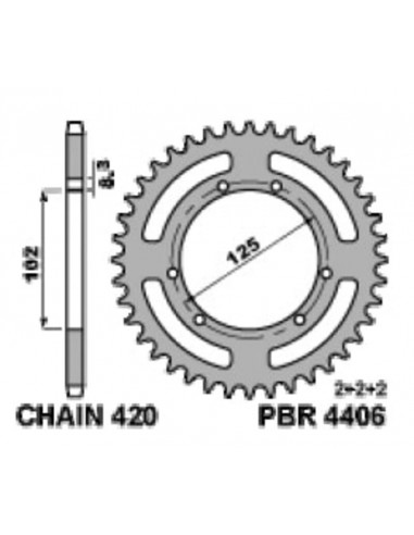 Couronne PBR acier standard 4406 - 420