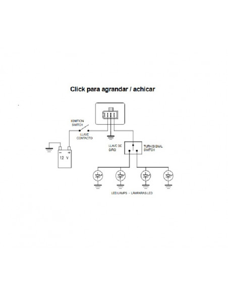 Centrale de clignotants électronique DZE 2 X 3W + 0.25W