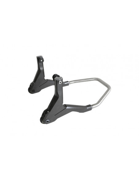 Béquille de stand arrière LIGHTECH support rouleaux - carbone