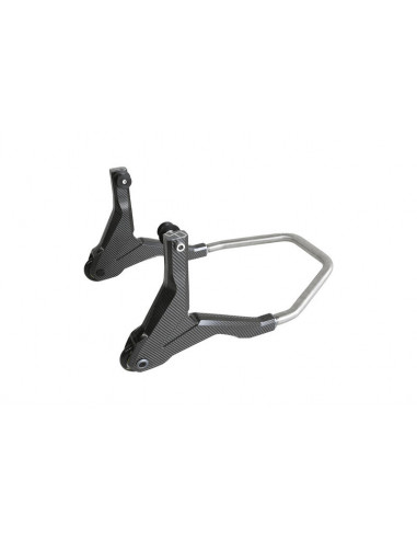 Béquille de stand arrière LIGHTECH support rouleaux - carbone