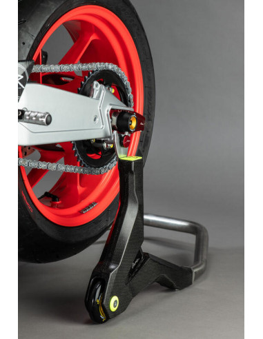 Béquille de stand arrière LIGHTECH support en V - carbone