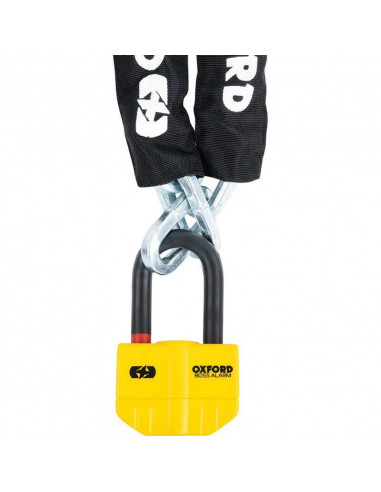 Antivol chaîne OXFORD Boss Alarm 14mm + chaîne 12mm x 1,2m