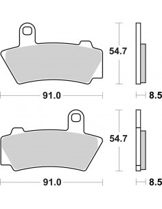 Plaquettes de frein BREMBO métal fritté - 07BB41SP 2